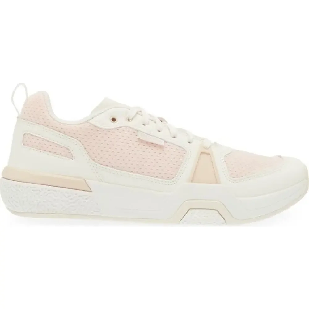 OluKai Women’s Athletic Sneakers – Blush Pink & Cream Mesh Lace-Up Comfort Shoes